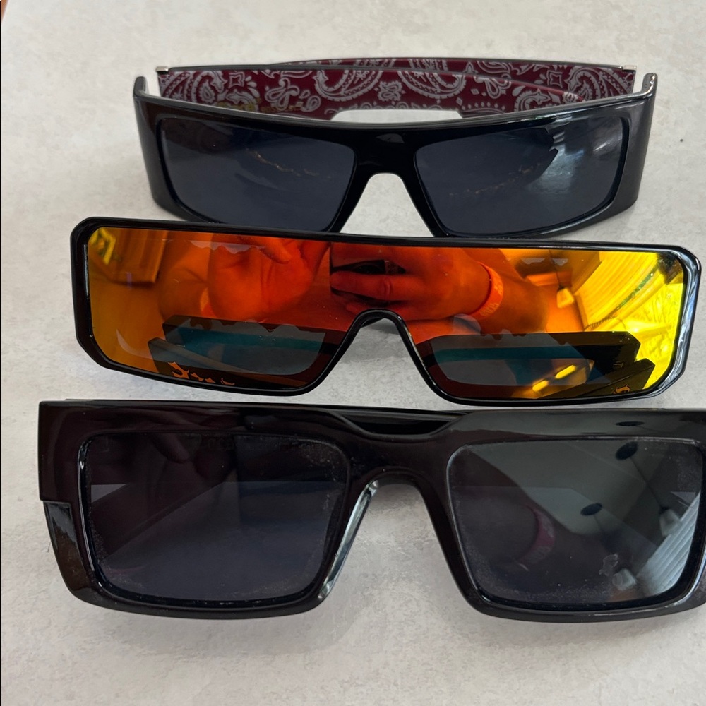 Locs LOCS all black gold accents, neon gold accent, smaller silver bandanna